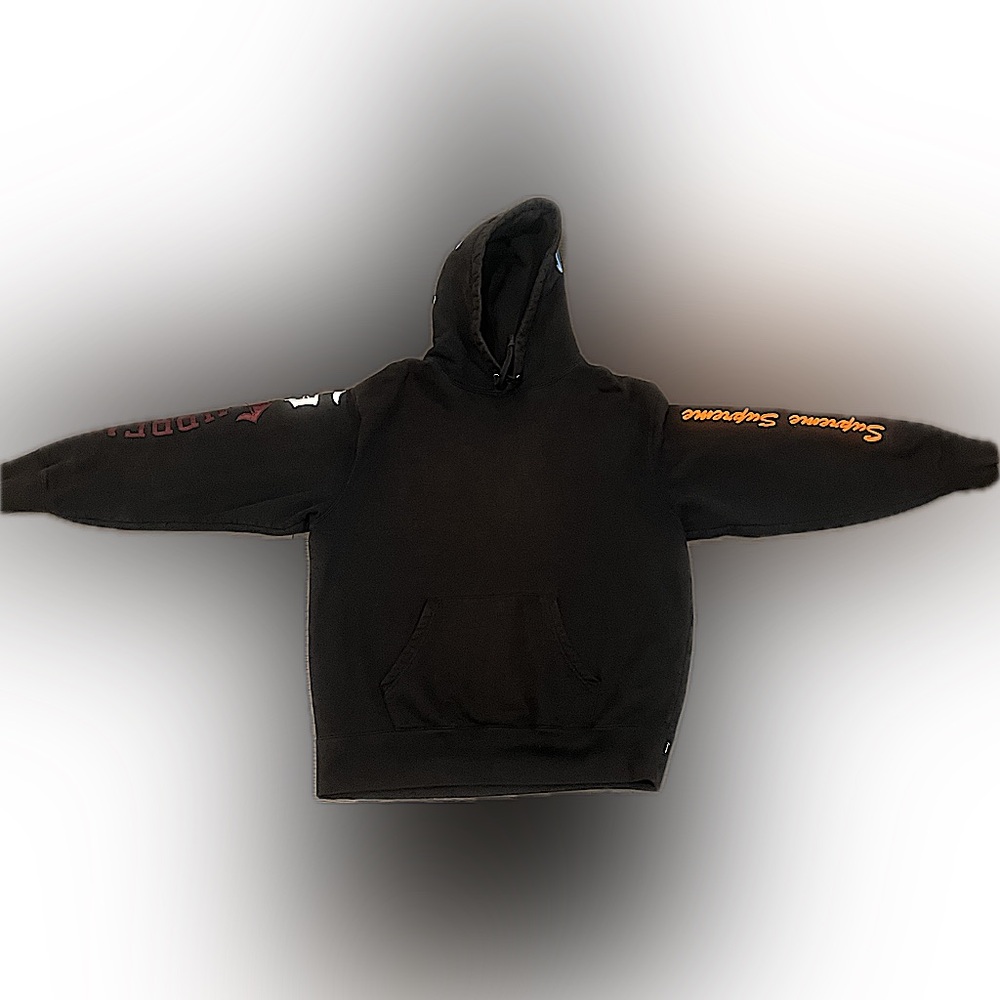 SUPREME MULTI LOGO HOODIE (BLACK)